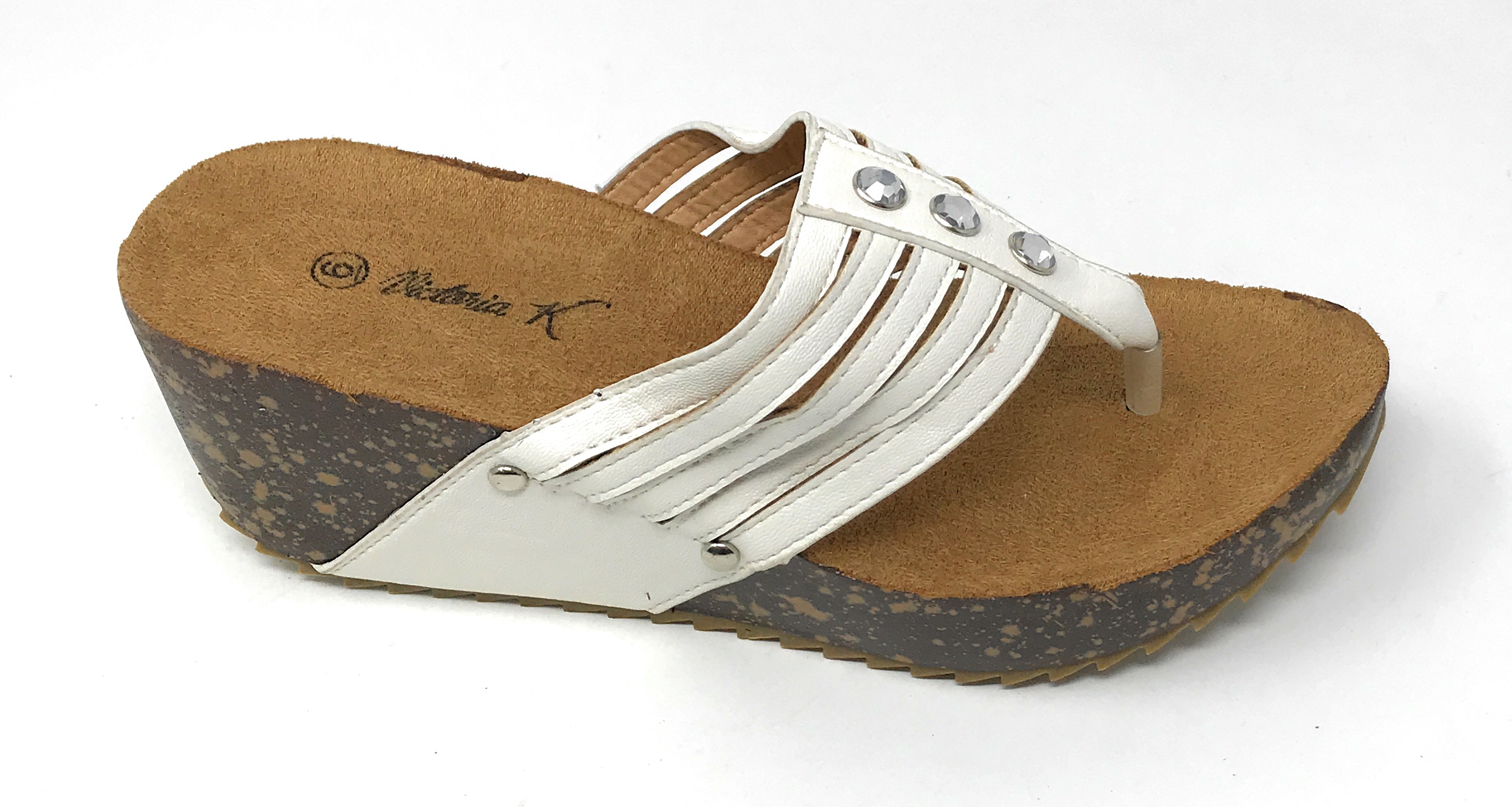 Victoria K Women's Cork Wedge Multi Straps Sandals