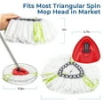 thumbnail image 3 of Matthew Spin Mop Replace Head Kit,Base,Handle Compatible with Ceda EasyWring Microfiber Spin Mop,4 Mop Refills Replacement Heads,30-58in Mop Handle and 1 Mop Base Combo Set Green (1-Tank System), 3 of 7