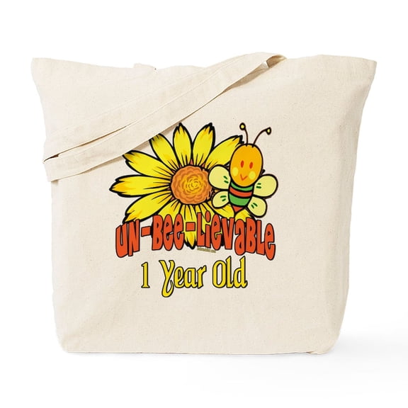 CafePress - Unbelievable 1St Birthday - Unisex Canvas Tote Bag, Beige, 1-Piece