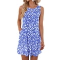 thumbnail image 3 of OutfitShow Summer Dresses for Women Casual Sleeveless Sundresses Floral Beach Short Dress with Pockets, 3 of 8