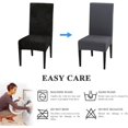 thumbnail image 5 of Stretch Chair Covers Set of 6 Universal Dining Room Chair Covers Washable Modern Chair Covers for Dining Room Decor Restaurant Hotel Bouquet,Dark Grey, 5 of 5