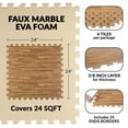 thumbnail image 2 of Stalwart EVA Foam Floor Tiles 6-Pack 24 SQFT interlocking Woodgrain Mats, 2 of 8