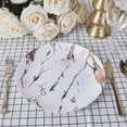 thumbnail image 4 of Efavormart Set of 10 | 10" Marble Disposable Plastic Plates, Dinner Plates - White and Rose Gold for Wedding, Birthday, and Disposable Plates Party, Kitchen Dinnerware, 4 of 11