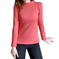 thumbnail image 1 of sweethay Ropa interior térmica para mujer, camisa interior elástica ajustada a prueba de frío para invierno, capa Base gruesa, camiseta interior Ropa interior Camello SG sweethay AP013579-04, 1 of 6