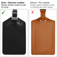 thumbnail image 4 of Black Genuine Top Grain Leather Luggage Tag, 4 of 5