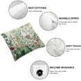 thumbnail image 4 of BANET Sage Green Floral Plant Pillow Covers, Spring Wildflower Plant Throw Pillow Covers Farmhouse Floral Outdoor Decorative Pillows for Couch Home Sofa Living Room White, 4 of 5