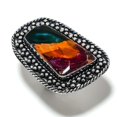 thumbnail image 2 of Natural Dicorich Glass Gemstone 925 Sterling Silver Gift Ring Size 10, 2 of 2