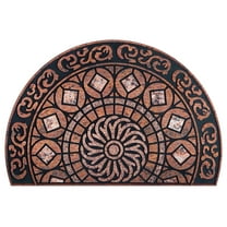 Btomtd 35"x24" Bohemian Style Semi Circular Doormat, Non Slip Entryway Floor Mat, Crystal Velvet Carpet for Unique Home Decor, Area Rug for Household Daily Use, C-L