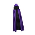 thumbnail image 4 of Capa de Halloween para niños disfraz de mago jinwen Capucha violeta 140 cm, 4 of 8