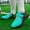 F-179Mint Green, variant on ZHOGXU Big Kids Boys Sneakers Lace Up Color Block Comfortable Lightweight Football Shoes For Training Blue 8-9 Years