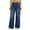 Dark Blue, variant on Mid Rise Wide Leg Denim Pants, Comfortable Stretch Bootcut Jeans for Women, Elastic Waist Baggy Palazzo Trousers in Petite 24/27/30/33 Inseam, Plus Size Long Casual Pants