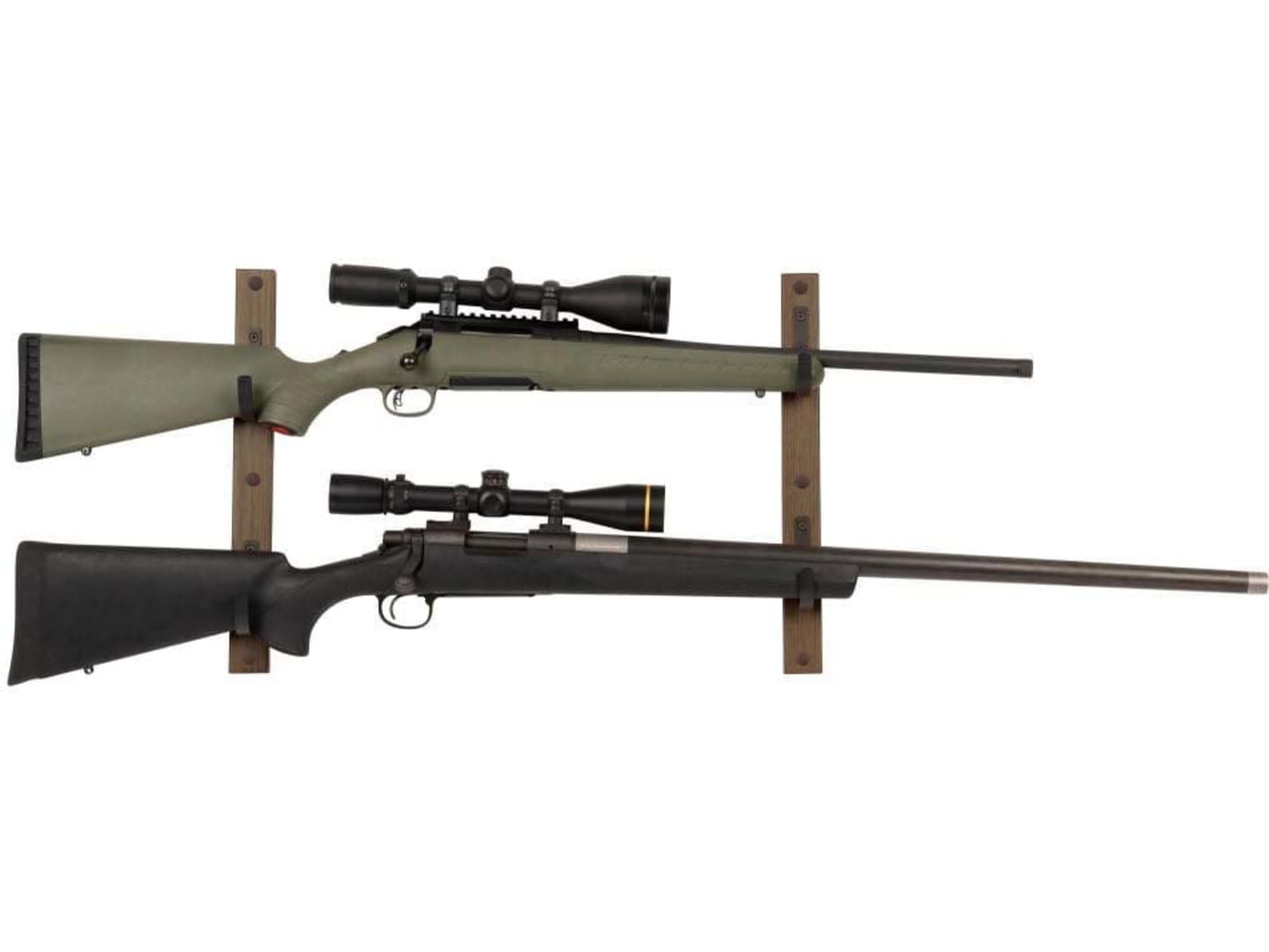 Allen Company Gun Collector Hardwood Gun Rack, Holds 2-Firearms, Brown & Black
