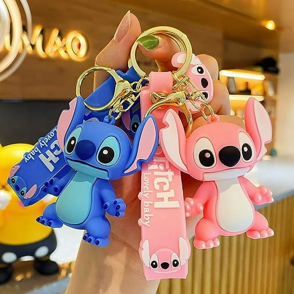 Kawaii SET Keychain for Kids Girls Boys, Cartoon Stitch Keychains Set  Accessories Keyring Key Purse Backpack Car Charms - (1pc.)