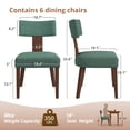 thumbnail image 6 of Dycanpo Dining Chairs Set of 8,Upholstered Mid Century Modern Round Dining Room Chairs for Living Room,Dark Green, 6 of 9