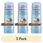 (3 pack) Jergens Argan Oil Weightless Wet Skin Body Lotion, Non-Greasy Moisturizer, for Dry Skin, 10 oz