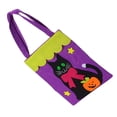 thumbnail image 4 of Bolso De Mano De Halloween De Tela No Tejida Truco O Trato Decoración De Fiesta En El Hogar Bolso De Almacenamiento(Gato Negro), 4 of 14