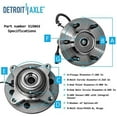 thumbnail image 3 of Detroit Axle - Pair (2) Front Wheel Hub and Bearing Assemblies w/Sway Bars and Inner Outer Tie Rods for 2004 2005 Ford F-150 4WD 6-Lug New Body w/ABS, 3 of 4