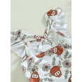 thumbnail image 6 of Wassery Toddler  Girls Summer Romper Swimsuit Cow Print Ruffle Swimwear Round Neck Ruffle One Piece Rash Guard Bikini Bathing Suit  Beachwear 18M-6T, 6 of 8