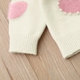 thumbnail image 6 of hengsof Children's Pearl Heart Print Sweater, Fluffy Pink Soft Knit Pullover, Cute Sweet Casual Top, 6 of 6
