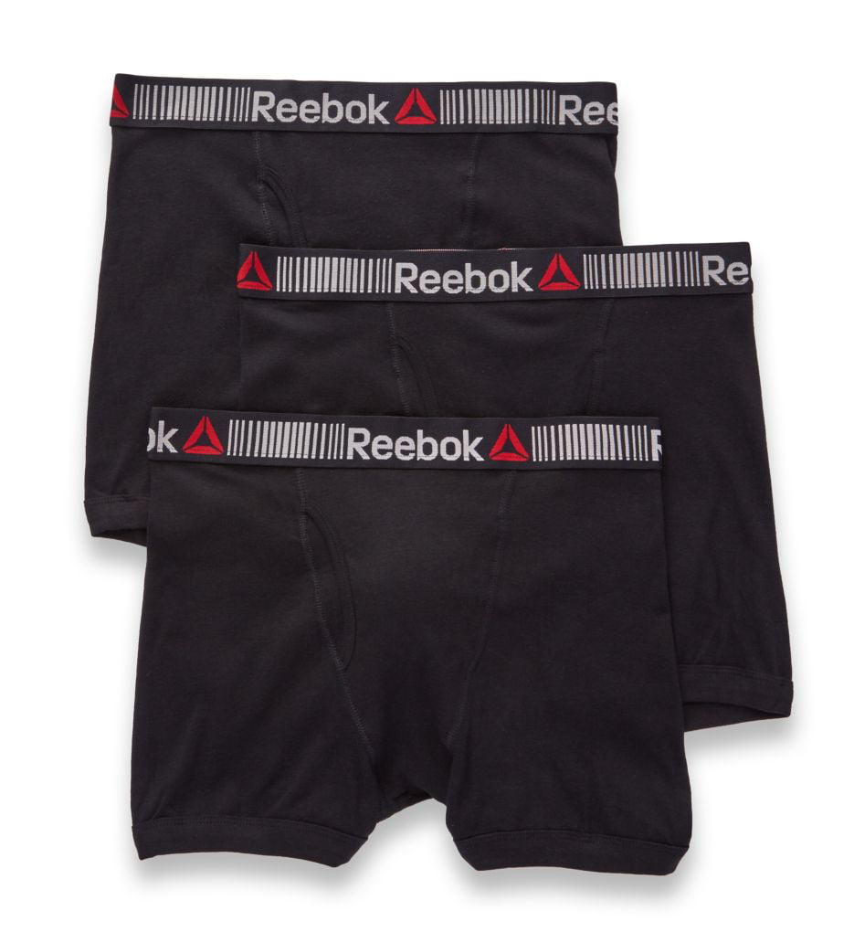 Reebok - Men's Reebok 163PB04 Cotton Boxer Briefs - 3 Pack - Walmart ...