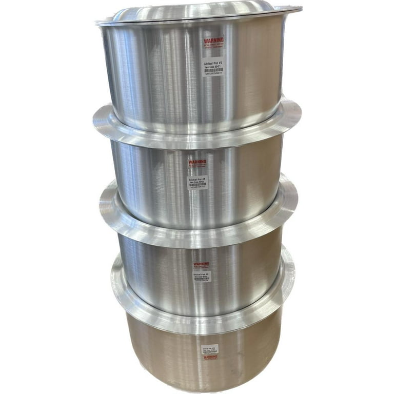 Sonex-Brand Aluminum Cooking Pots Set with Lids, Sizes 7, 8, 9
