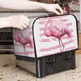 thumbnail image 6 of KLL Flamingo Print 2 Slice Toaster Dust Covers Kitchen Small Appliance Cover with 2 Pockets,Can hold Jam Spreader Knife & Toaster Tongs (11.4 x 7.9 x 7.5), 6 of 6