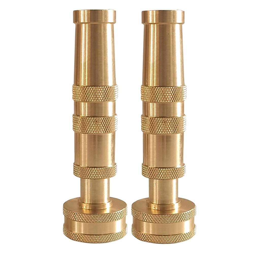 Brass Hose Nozzle, HeavyDuty Brass Adjustable Twist Hose Nozzle, 2