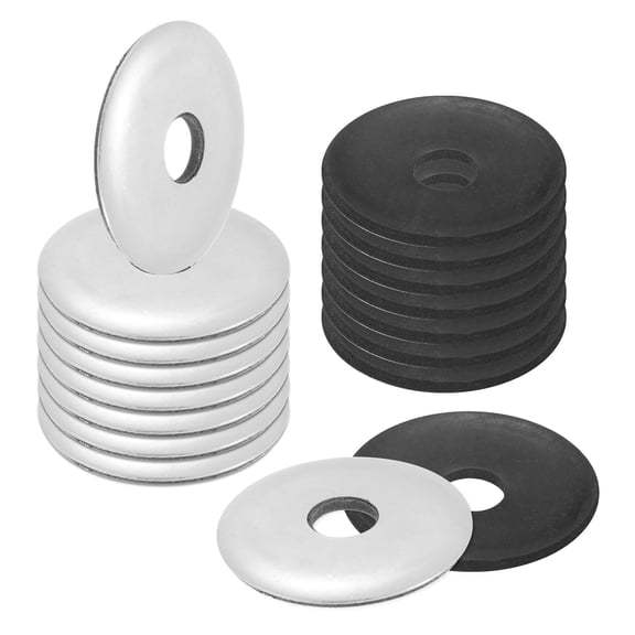 20-Pack EPDM Bonded Sealing Rubber Washers, 304 Stainless Steel 3/8" x 1-1/2"OD Neoprene Rubber Washers Gasket for Bolts/Screws/Machinery/Ships/Roof