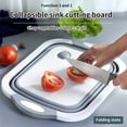 thumbnail image 2 of Tabla De Cortar Multifunción, Cesta De Drenaje Plegable, Lavabo De Verduras Plegable, Organizador De Cocina Portátil Cateissary HA021654-00, 2 of 5