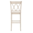 thumbnail image 5 of Weston Home Farmhouse Vintage Double X Solid Wood Bar Height Chair, Set of 2, Antique White, 5 of 7