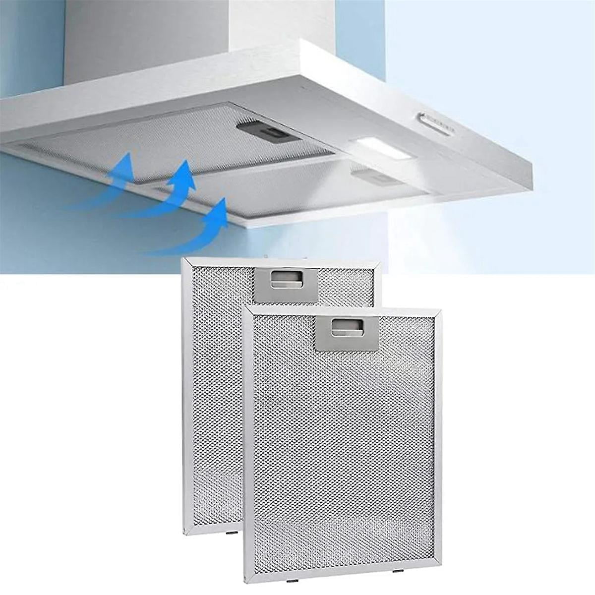 2PCS Range Hood Filter Cooker Hood Grease Filter Kitchen Extractor Ventilation Aluminium Aspirator