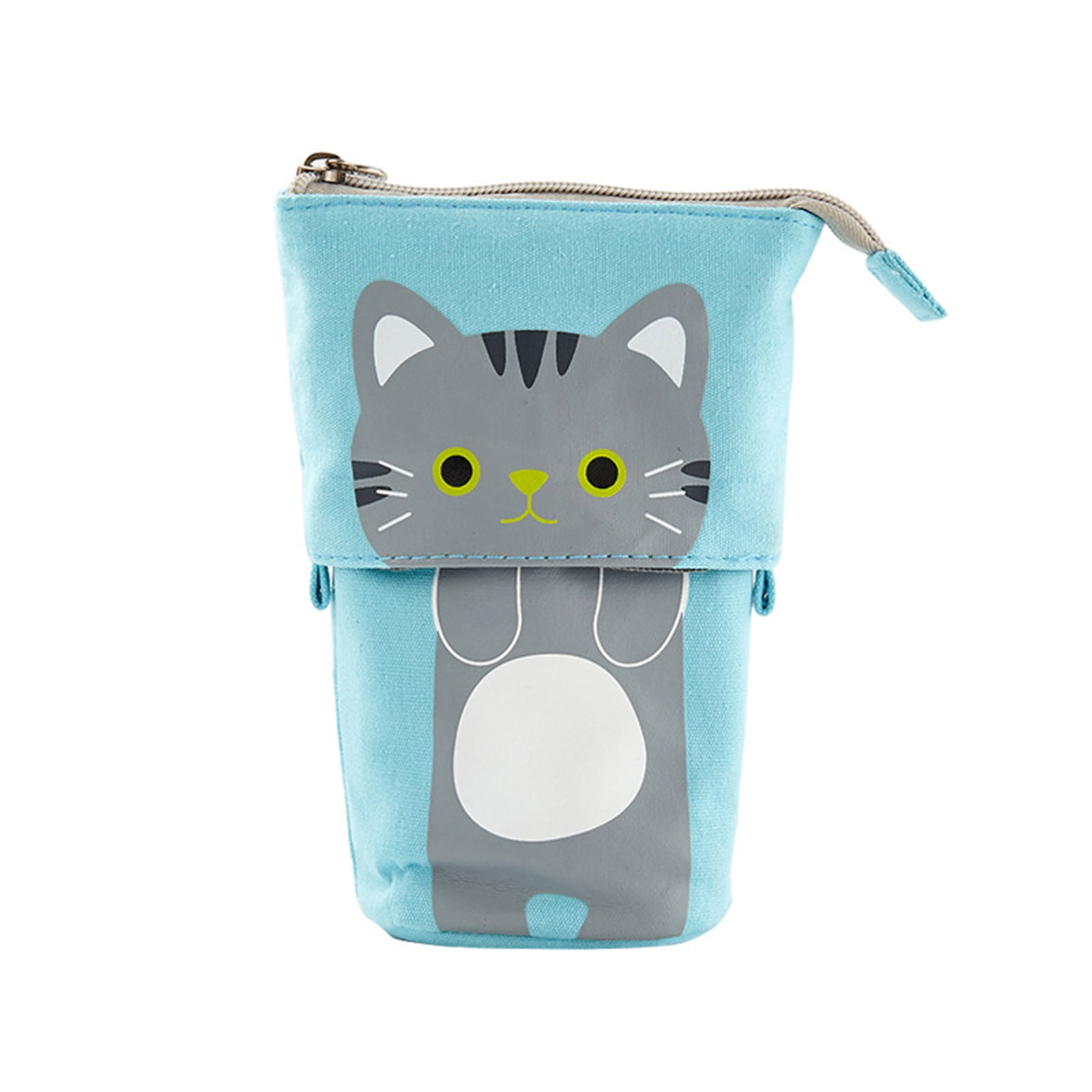 Tomshine Cute Pencil Box Bag Retractable Design Canvas Pencil Case Cute