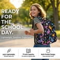 thumbnail image 4 of Yspwyqan Kids Backpack And Lunch Box Set 4 Piece Large Capacity Backpack Set for Girls Ages 8-15, Colorful Floral Butterfly Bookbag for Elementary Middle School Back to School, 4 of 7