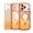 Orange, variant on for iPhone 16 Pro Compatible with MagSafe Case, Sparkling Rhinestone Design, Wave-shaped Frame Stylish Glitter PC+TPU Shockproof Anti-Scratch Ultra Slim Lightweight Phone Cover, Orange