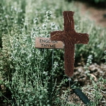 AURARMLET Woven Rattan Cross for Garden and Yard Festive Outdoor Decoration