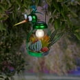 thumbnail image 2 of Alpine Corporation Solar Metal Silly Green Bird with Garden and LED Decor, 2 of 4
