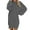 Grey, variant on Fall Sweaters for Women Solid Color Crewneck Long Sleeve Knit Sweater Dress Warm Winter Casual Fashion Comfortable Outfit