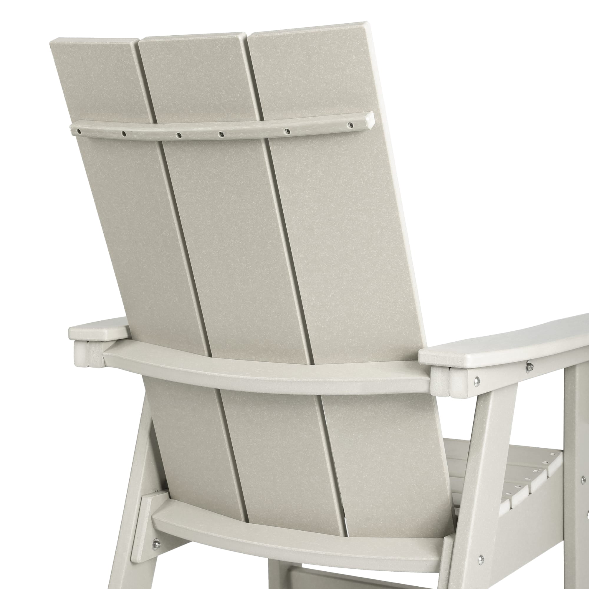 WestinTrends Ashore Outdoor Patio HDPE Plastic Modern Adirondack Dining Chair, Sand