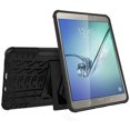 thumbnail image 1 of Mignova Galaxy Tab S2 T710 Case,Heavy Duty Hybrid Rugged Soft Rubber Hard PC Tough Dual Layer Protective Case Cover with Kickstand for Samsung Galaxy Tab S2 8.0 SM-T710 / T713 / T715 (Black), 1 of 7