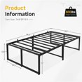thumbnail image 7 of HOSSLLY 14" Twin Size Metal Platform Bed Frame with Heavy Duty Steel Slats, Black, 7 of 7