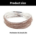thumbnail image 5 of SIEYIO Crystal Beaded Stretch Bracelet Chic Multilayered Handchain for Women and Girls, 5 of 7
