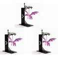 thumbnail image 2 of 3PC Floating Glow Dragon Bookend Lamp with Vintage Chain, Hand Carved Purple Dragon Night Light Weighted Iron Book Stand, Magical Fantasy Decor for Bedroom Library Reading Corner, 2 of 8