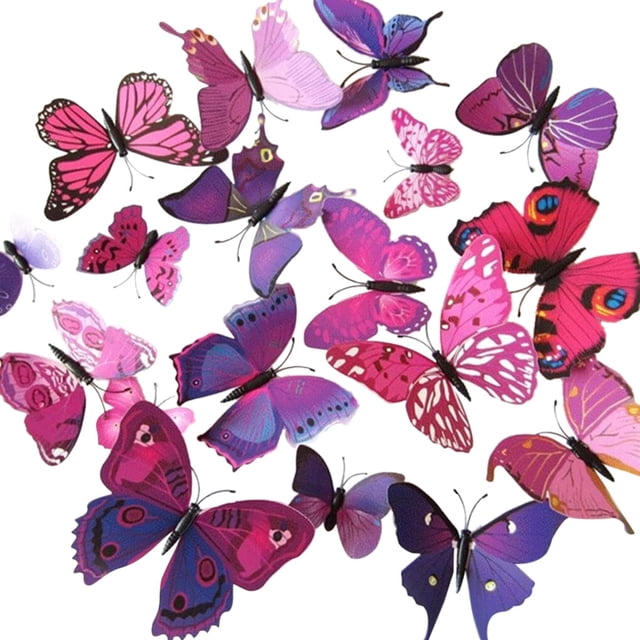 Pegatina de mensaje Kearding, 12 uds, calcomanía de pared movible, decoración artística de insectos 3D