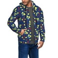 Adobk Lemons And Chili Print Mens Fullzip Hoodie, Zipup Hooded Sweatshirt,Pullover & Full Zip