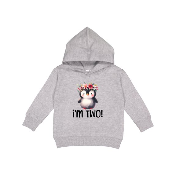 Inktastic 2nd Birthday Party Penguin 2 Year Old Girl Toddler Hoodie