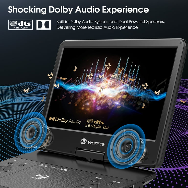 wonnie 新品 ポータブルDVD・BD・Blu-ray・ブルーレイプレーヤー Amazon.com: WONNIE 17.6