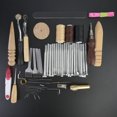 thumbnail image 1 of Outil d'Artisanat en Cuir, 59pcs / Set en Cuir Artisanat Outil d'Estampage en Cuir Kit d'Outils d'Artisanat en Cuir Outils à Main de Haute Performance, 1 of 8