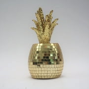 Holiday Time Gold Mirror / Glitter Pineapple Ornament