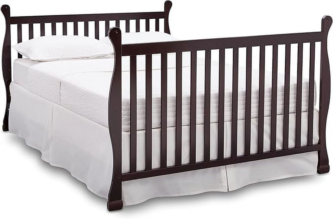 Full-Size Conversion Kit Bed Rails for Remi Crib by Delta Children - #0050 (Dark Chocolate)