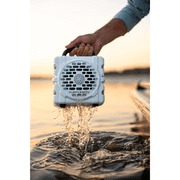 Turtlebox CUB Outdoor Bluetooth Speaker, IP67 Waterproof, Bluetooth 5.4, 2-Unit Pairing & Party Mode, Steel Tie-Downs, White (TB-CUB-G1-WHT-1)